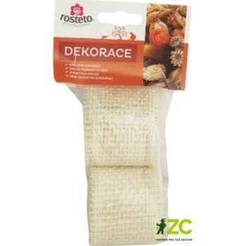 Stuha Stuha jutová ROSTETO 3m bílá 2ks