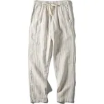 Best Fashion Pánské lněné kalhoty volného střihu na léto Barva: Bílá, Velikost: M