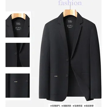 Best Fashion Pánské lehké sako pro letní společenské nošení Barva: Černá, Velikost: 3XL