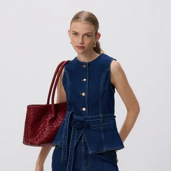 Dámský kabát Reserved - Jeansweste zum Binden - tmavomodrá - 770JL-59J - 770JL-59J-XL