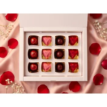 Čokoláda Chocolenka Valentýnská Pralinky Dárková Krabička 12 Ks