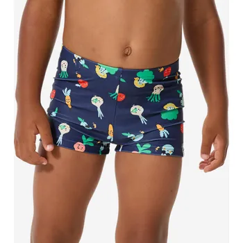 DECATHLON Chlapecké boxerkové plavky s UV ochranou pro nejmenší Titou 76–81 cm MODRÁ|ZELENÁ