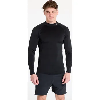Pánské tílko Tílko Nike Pro Men's Dri-FIT Fitness Mock-Neck Long-Sleeve Top Black/ White S