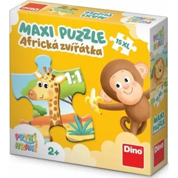puzzle pro nejmenší První hraní: Africká zvířátka 15 maxi Puzzle