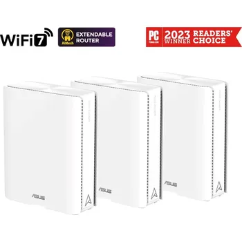 ASUS ZenWifi BQ16 3-pack, WiFi7 Extendable Router, AiMesh, 2x WAN/LAN, 3x LAN, 1x USB 3.0