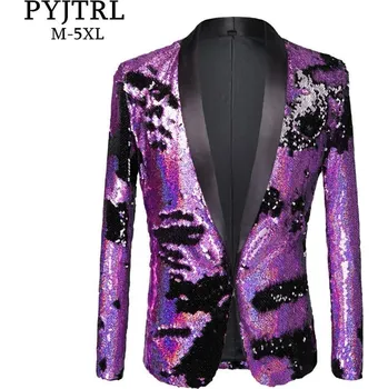 Pánské sako Best Fashion Pánské výrazné sako pro jevištní vystoupení Velikost: 3XL, Barva (Varianta): Purplish black