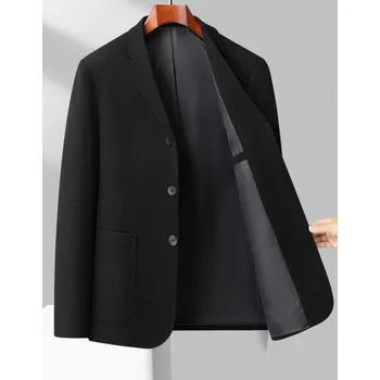 Best Fashion Pánské business sako v elegantním moderním stylu Barva: Černá, Velikost: XS