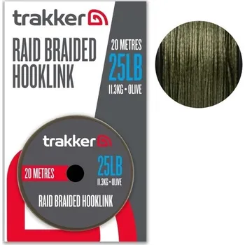 Rybářská šňůra TRAKKER PRODUCTS - Návazcová šňůrka Raid Braided Hooklink 0,35 mm 11,3 kg 20 m