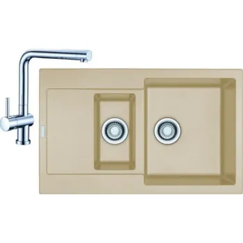 Nerezový dřez Franke Set dřezu a baterie G11 MRG651-78 sahara+SAMOA SETG11S