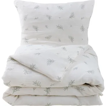 Povlečení Matex Mušelínové povlečení Olivka, 140 x 200 cm, 70 x 90 cm, béžová