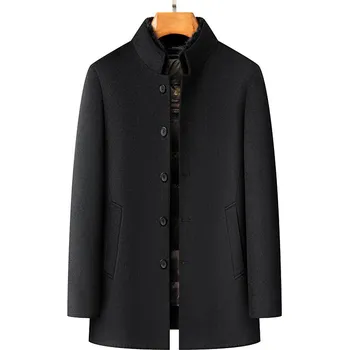 Pánský zimní kabát Best Fashion Pánský zateplený kabát s odepínací vložkou Barva: Černá, Velikost: M