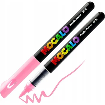 Dekorativní fix Mocalo BRUSH ACRYLIC, akrylový RŮŽOVÝ štěteček, č. 6 / 205