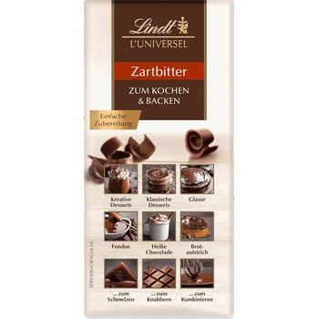 Čokoláda LINDT L'UNIVERSEL 200g (čokoláda hořká na vaření)