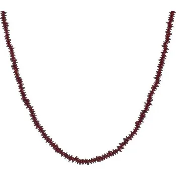 Náhrdelník Stříbrný náhrdelník s českým granátem, rhodiovaný