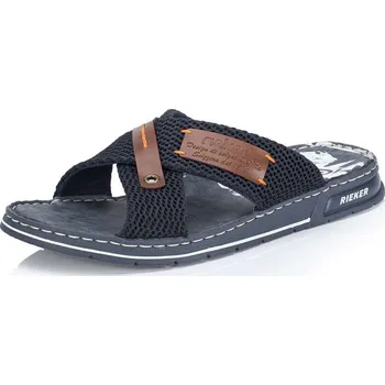 Pánské pantofle Pánské nazouváky RIEKER 21239-14 modrá S6 46