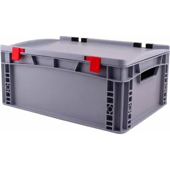 Zahradní nábytek Plastová Euro přepravka 400x300x170 mm s víkem