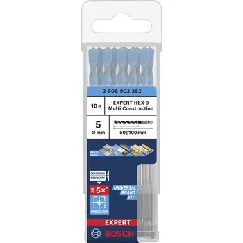 Vrták Bosch Vrták EXPERT HEX-9 Multi Construction, 5 × 50 × 100 mm Professional (2608902282)