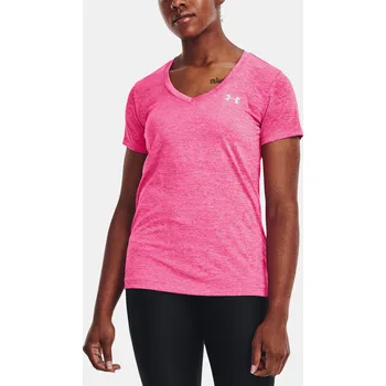 Dámské oblečení Dámské tričko Under Armour Tech SSV - Twist 1258568-695 Růžová XS