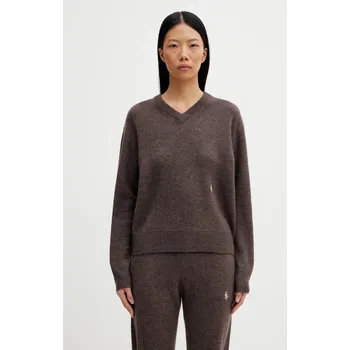 Dámský svetr Vlněný svetr Sporty & Rich SRC Cashmere, M, hnědá, 88X