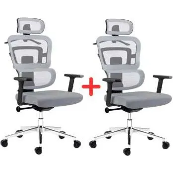 Kancelářská židle Nicea - šedá - 1 + 1 zdarma