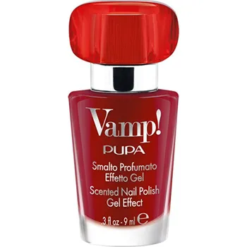 Lak na nehty Pupa Vamp! Red Fragnance Scented Nail Polish Gel Effect - Lak na nehty s vůní 9 ml - 205 Erotic Red
