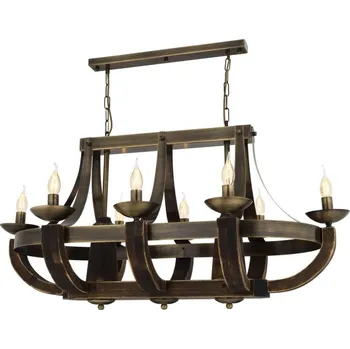 Lustr na řetězu KOBE 8xE14/40W/230V hnědá