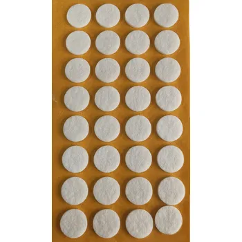 Podložka pod nábytek Samolepící filc-kulatý, 17mm (32ks/arch)-bílý