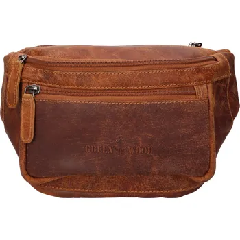 Ledvinka Pánská kožená ledvinka Greenwood Kamil - světle hnědá