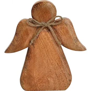 Dřevěný anděl Mango 20x18x3 cm