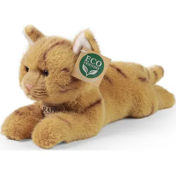 plyšák Rappa Plyšová kočka ležící hnědá 25 cm