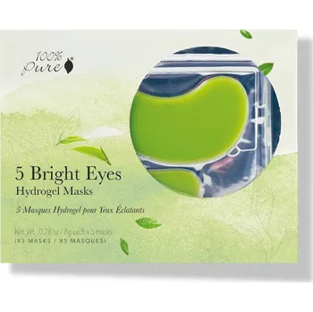 Péče o oční okolí 100% Pure Oční hydrogelová maska Rozjasňující 5 ks