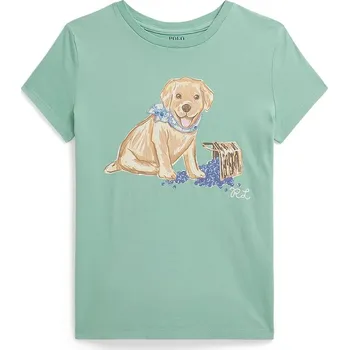 Chlapecké tričko Dětské bavlněné tričko Polo Ralph Lauren 313A11768001 tyrkysová 06X, vel. 130-134