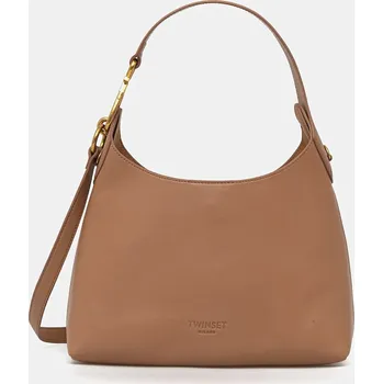 Kabelka Kožená kabelka Twinset 261TB7132 hnědá 84X, vel. ONE SIZE