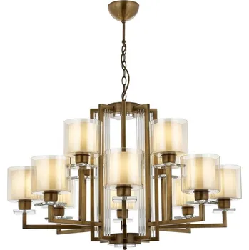 Lustr na řetězu VARANA 12xE27/40W/230V bronzová