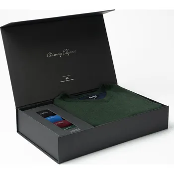 Pánská móda Set pánského svetru MARCELIO Emerald a ponožek v dárkovém boxu