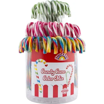 Bonbon Candy Cane Color Mix - barevné lízátko hůlka 12g