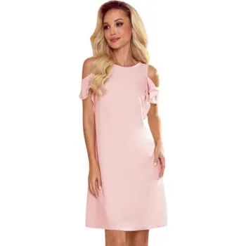 Dámské oblečení Dámské pudrové šaty Numoco 359-1 růžová S