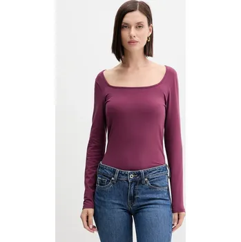 Pánská móda Tričko s dlouhým rukávem United Colors of Benetton 3FJHD10AQ fialová 49X, vel. XS