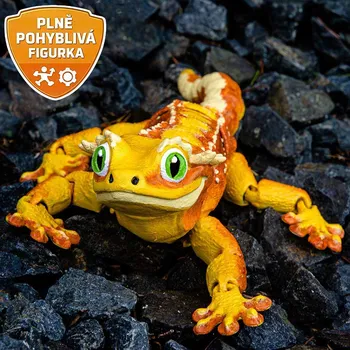 omalovánky Maluj 3D | Gekon Lojzík – Kreativní sada 3D omalovánky s barvami a štětcem