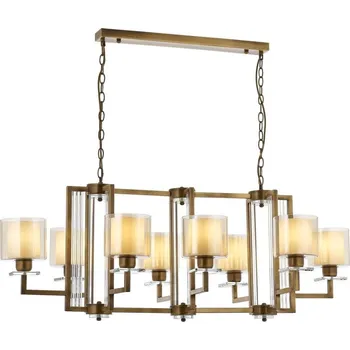 Lustr na řetězu VARANA 8xE27/40W/230V bronzová