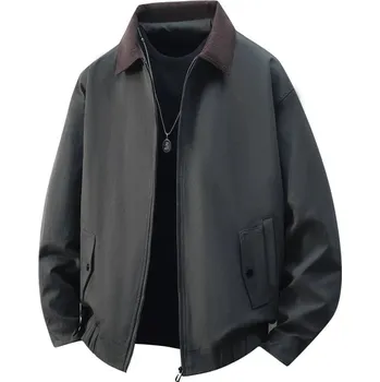 Best Fashion Pánská zateplená přechodová bunda pro chladné dny Barva: Šedá, Velikost: 4XL