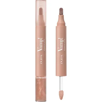 Přípravek na rty Pupa Vamp! Marker Duo - Fix a olejový lesk na rty 2v1 4 ml - 007 Red Potion