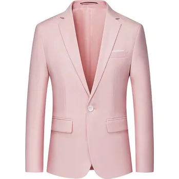 Best Fashion Pánské klasické sako pro celoroční elegantní styl Velikost: XL, Barva (Varianta): Růžová