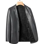 Best Fashion Pánská stylová bunda z imitace kůže Barva: Šedá, Velikost: XS