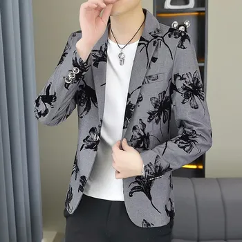 Best Fashion Pánské elegantní sako ve slim střihu na formální příležitosti Barva: Šedá, Velikost: 3XL