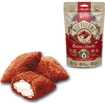 Pamlsek pro psa Tommi Plněné polštářky slanina/česnek, 80g