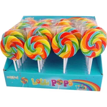 Bonbon Lízátko Round 15g cena za kartonové balení (Kartonové balení : 48 ks)