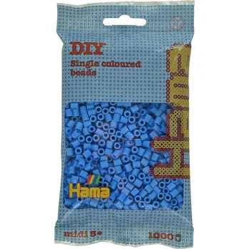 Dětské navlékací korálky Nebesky modré korálky 1.000ks MIDI