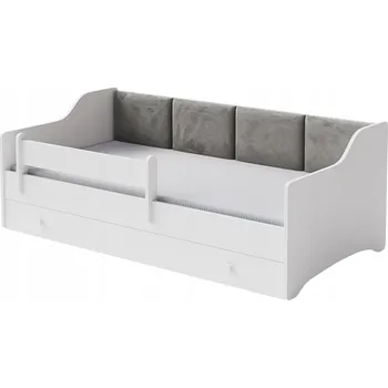 Dětská postel Eryk se zásuvkou a zábranou 160 x 80 šedá