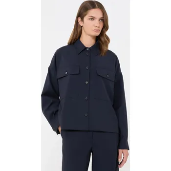 Dámský kabát Dámská vlněná bunda MaxMara WKDMULINO 2615041021650 tmavě modrá Velikost: 34